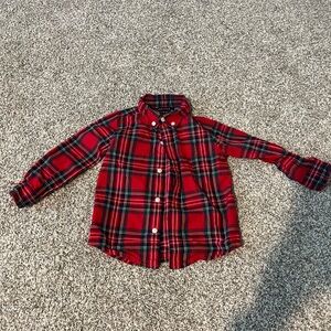 Janie and Jack Plaid Red Kids Shirt